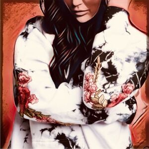 Civil Regime Red Rose Hoodie in OG Marble Wash
Red Roses Pullover Hoodie